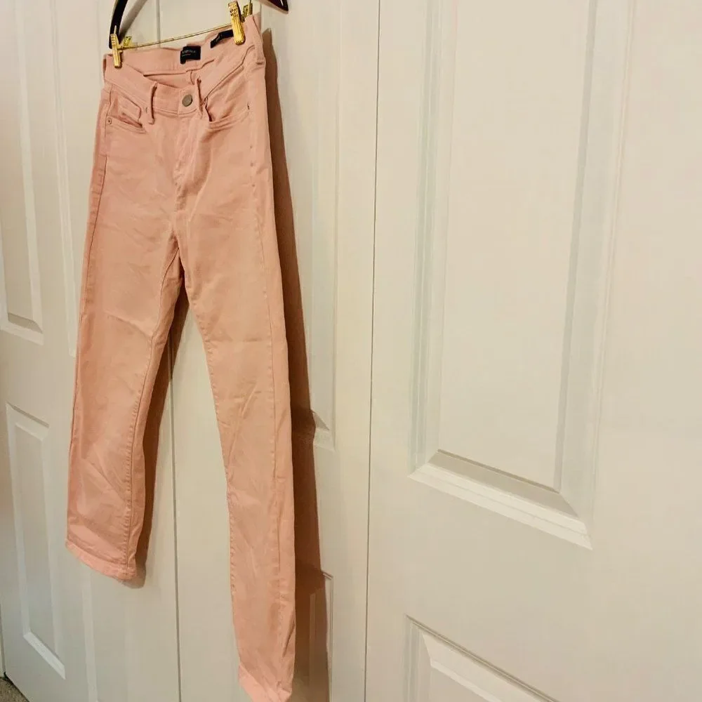 Banana Republic Jeans Blush Pink Girlfriend Crop Stretch Mid Rise Size 27